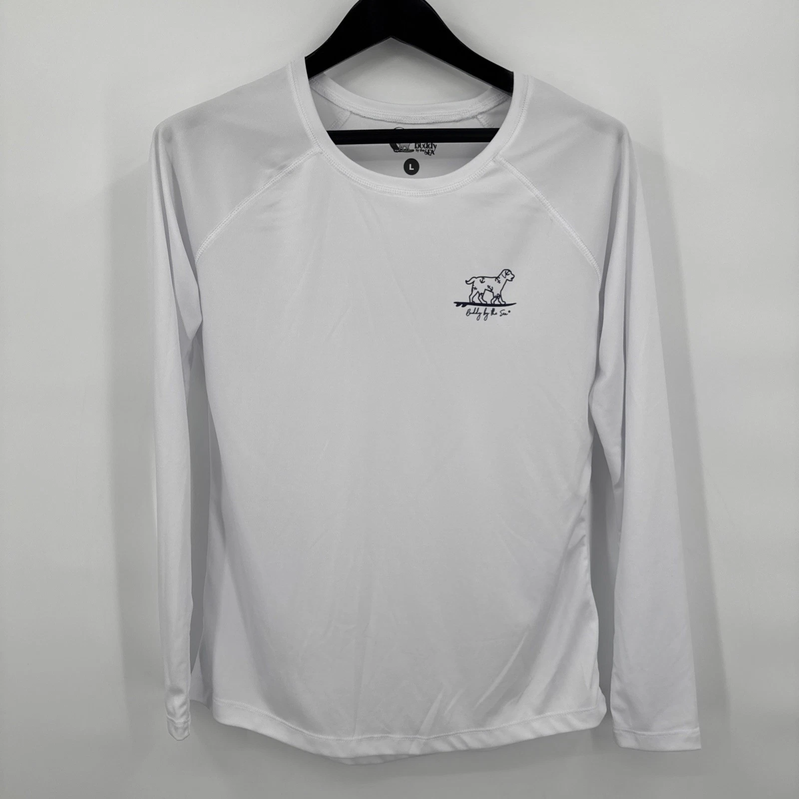 Buddy By the Sea Top Womens Size L UPF 50 Solarguard Sun Protection White