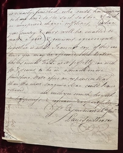 1796 LONDON MERCHANT LETTER TO NH SENATOR GOVERNOR JOHN LANGDON $ DISPUTE TRADE - Picture 11 of 15