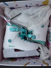 Impala Lightspeed Inline Skates Roller Blades White Pink Teal Blue New With Tool