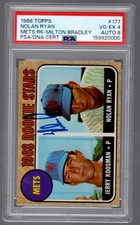 1968 Topps Milton Bradley - Nolan Ryan Rookie Card #177 PSA Auto 8 & Card 4. rookie card picture