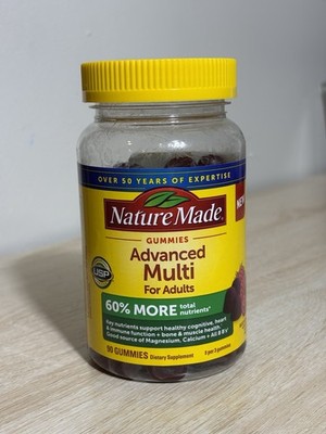 Nature Made Advanced Multi For Adults 90 CT  Gummies, Exp: December 2025