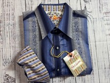 NEW Mens Robert Graham Shirt Sz L Paisley Vintage Print 0749