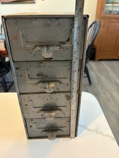 Vintage 4 Drawer Steel AddressEllott File Card Cabinet