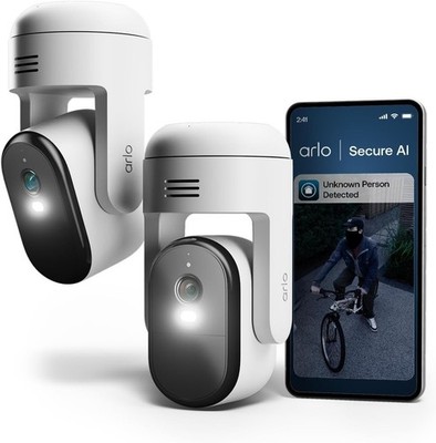Arlo Essential 3 HD 360º Schwenk-Neige-Zoom Video Überwachungskamera Outdoor, kabelgebunden Zuhause