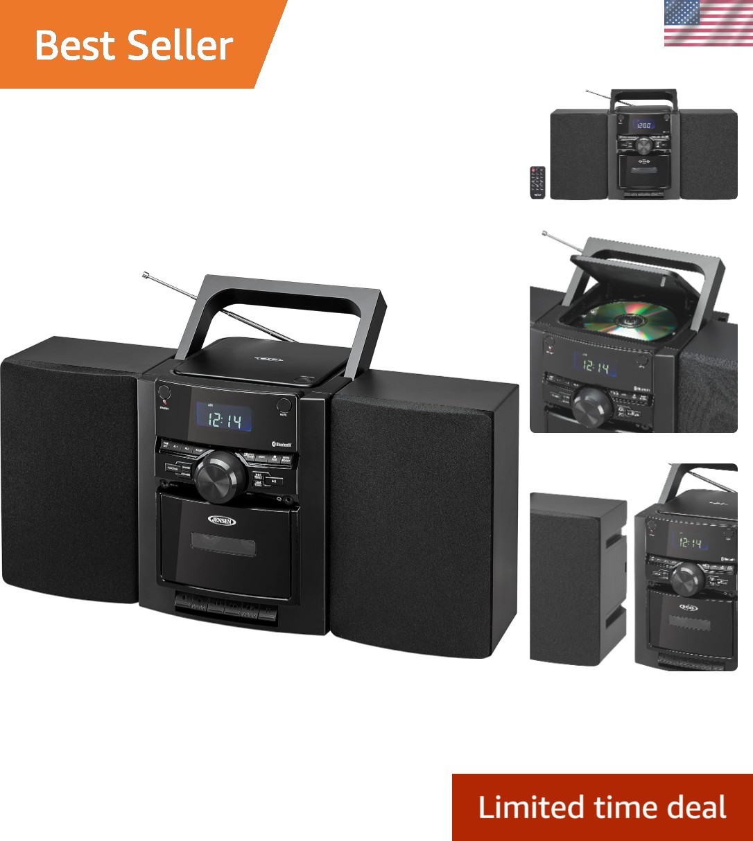 With Cd, Cassette And Am/fm Radio Features