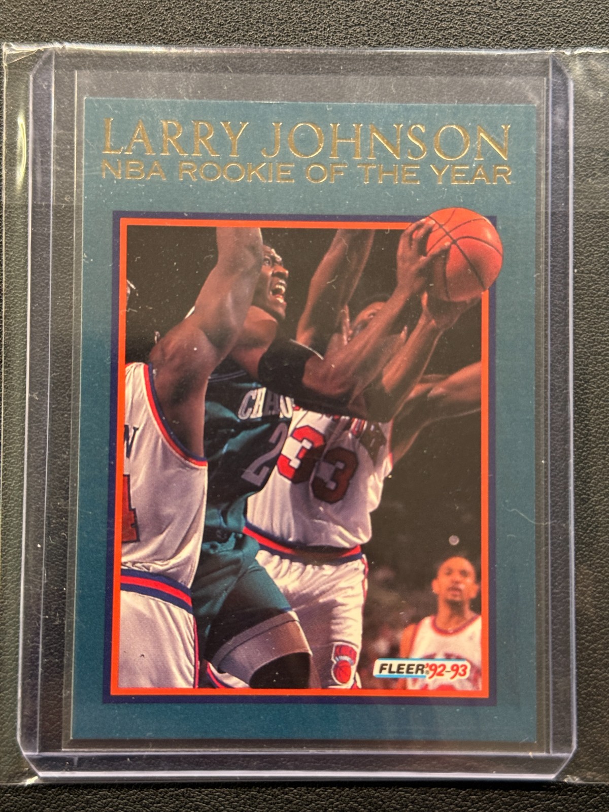 1992-93 Fleer - Team Leaders Larry Johnson #3
