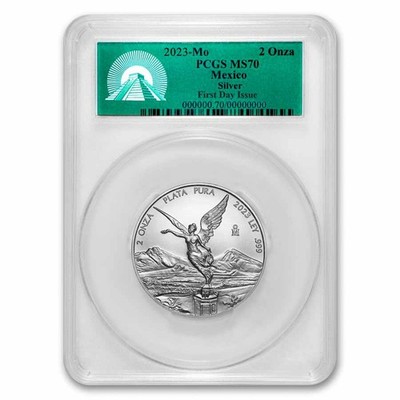 2023 Mexico 2 oz Silver Libertad MS-70 PCGS (First Day Issue) | eBay