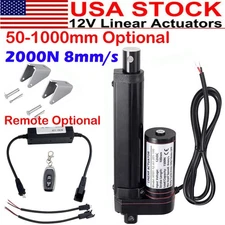 12V Linear Actuator Heavy Duty 2"~40" Long Stroke 440lbs 2000N Waterproof IP65