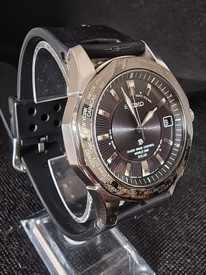 Seiko Brightz World Time Titanium Solar 7B25 0AA0 Armbanduhr Edition NB/NA