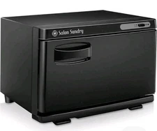 Salon Sundry Professional Hot Towel Black WARMER SPA-CAB8-507-BLK New Damage Box
