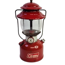 VINTAGE RED COLEMAN 200A SINGLE MANTLE LANTERN- JANUARY, 1966