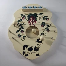 Vintage Door Harp Cow Taiwan Wood Door Chime Swedish Style Door Harp Farm Countr