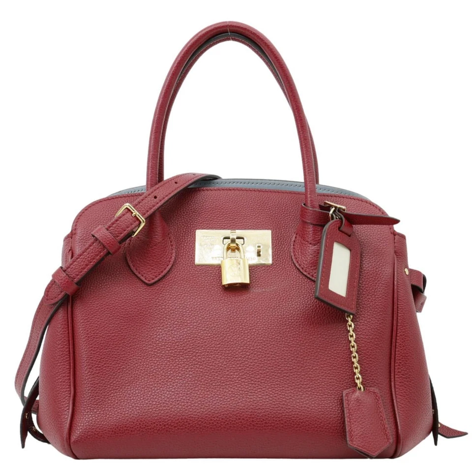 LOUIS VUITTON Milla PM Veau Nuage Leather Shoulder Bag Red