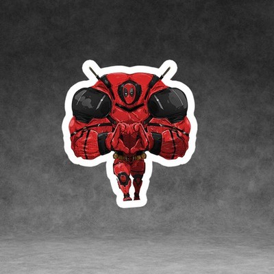 Deadpool Muscle Bound 3'' Sticker - Art by MJHiblen