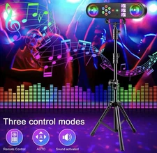 HOLDLAMP RGBW DJ Lights with Stand Telbum Party Bar Light Set Mobile Stage Light