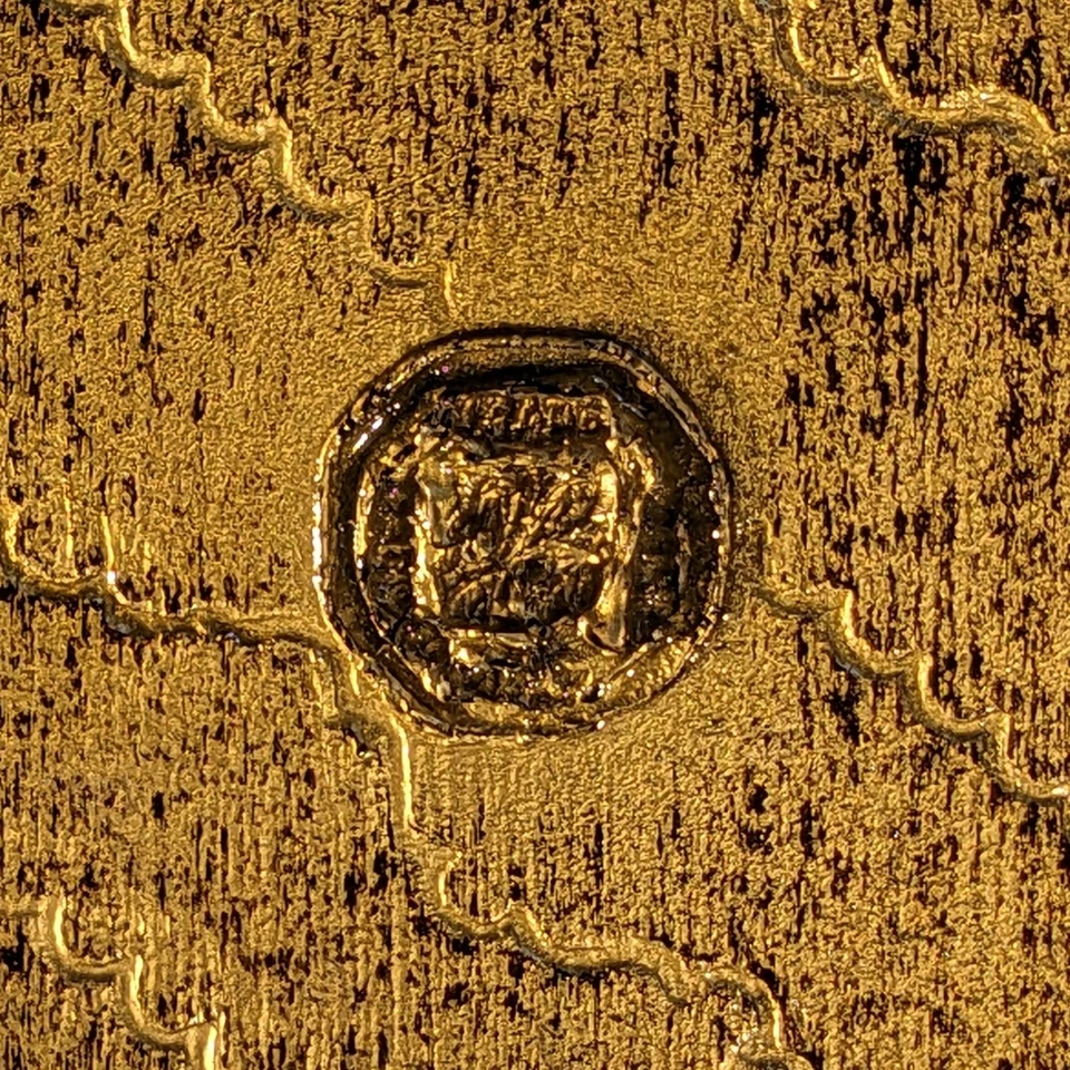 Bandeja decorativa de madera dorada florentina italiana vintage de 9" x 11" Foto 4 de 4