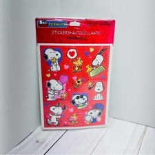 Vintage Hallmark Peanuts Snoopy  Woodstock Valentine Stickers 4 Full Sheets NEW