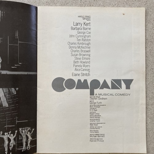Company Souvenir theater Program 1971 Larry Kert Elaine Stritch Stephen Sondheim - Picture 2 of 6