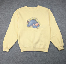 Vintage Disney Store Eeyore Sweatshirt Women Small Garden Yellow Grandma Novelty
