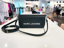 Marc Jacobs Black Leather Convertible Mini Shoulder Bag Crossbody Clutch 3in1