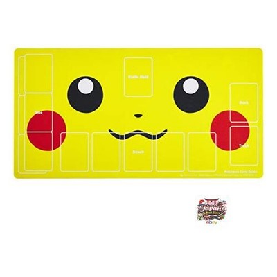 Pokemon Center Original Pokemon Card Game Rubber Playmat Pikachu Face