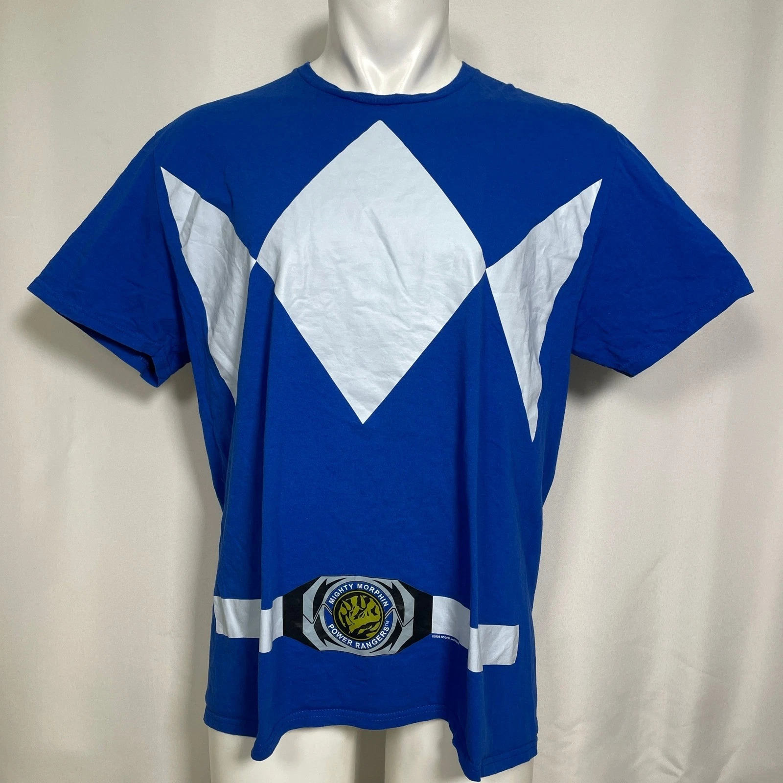 Mighty Morphin Power Rangers Billy Blue Ranger Costume T-Shirt Men's XL