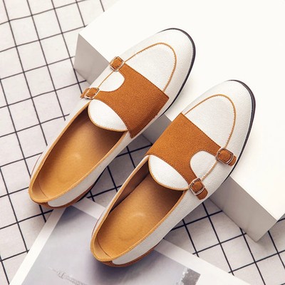 Men's Round Flat Bottomed Cloth Covered Shoes Commuting Lightweight Dress Shoes