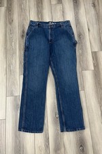 Carhartt Relaxed Fit Blue Denim Straight Leg Jeans Mens Size 36x34 BD3327-M