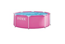 [GRAN VENTA] Piscina redonda rosa Intex de 8 pies piscina familiar al aire libre