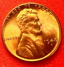 1948-D Lincoln Wheat Cent Penny GEM RED BU From an Original Bank Roll