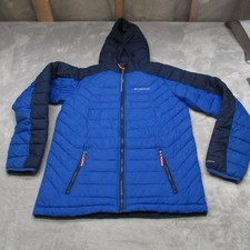 Columbia Jacket Boy XL 18/20 Blue Powder Lite Insulated Omni Heat Quilted Puffer