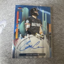 Topps 2025 Finest Colton Cowser Blue Refractor Auto /99 Orioles