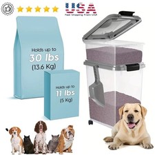 Dog Food Storage Container, 30 lbs  11 lbs Combo, Cat Food Storage Container