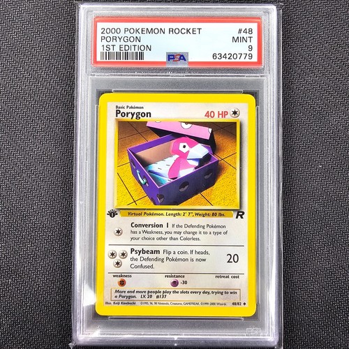 Porygon (1st Edition) graded PSA 9 for sale on eBay