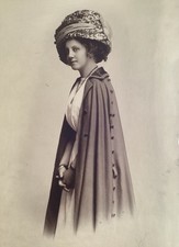 1900 s BIG PHOTO Young Pretty Edwardian Lady School Girl Hat Beauty
