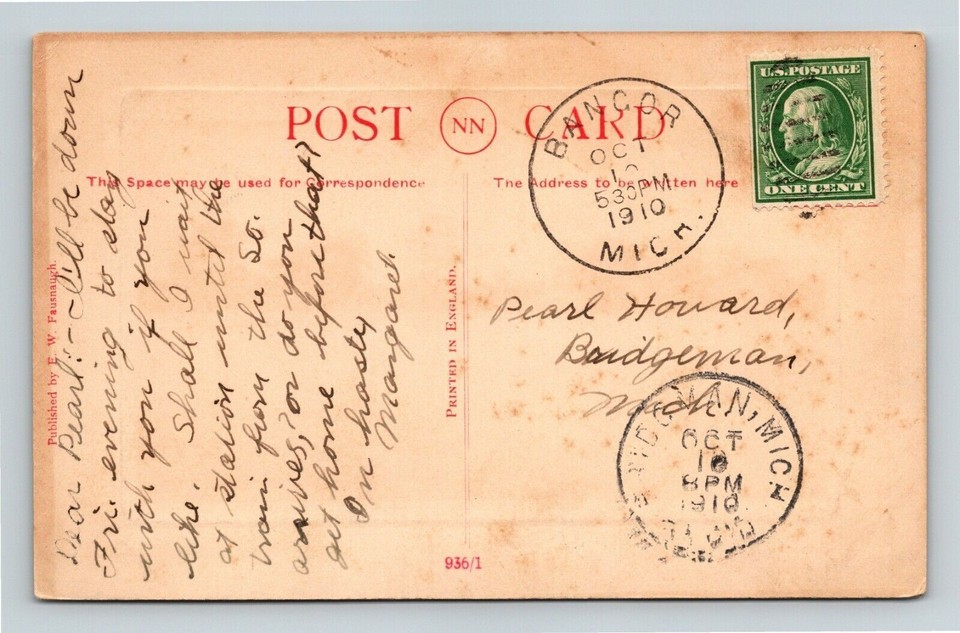 Bangor, MI Michigan, Nyman Pond, c1910 Vintage Postcard eBay