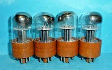 4 Raytheon JAN CRP 6X5WGT Tubes D Getter Tested NOS/NIB