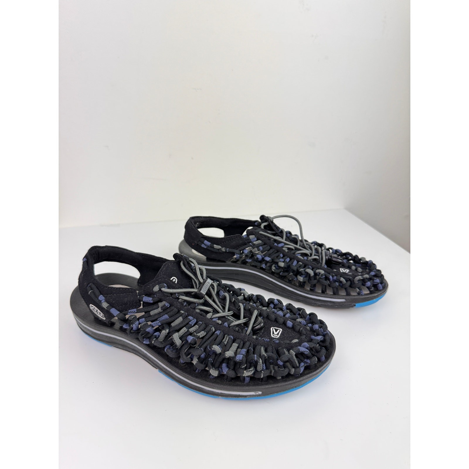 Keen Uneek Scarpe Unisex Uomo 7 9 Nero Corda Intrecciata Sandali da Escursionismo 1014617