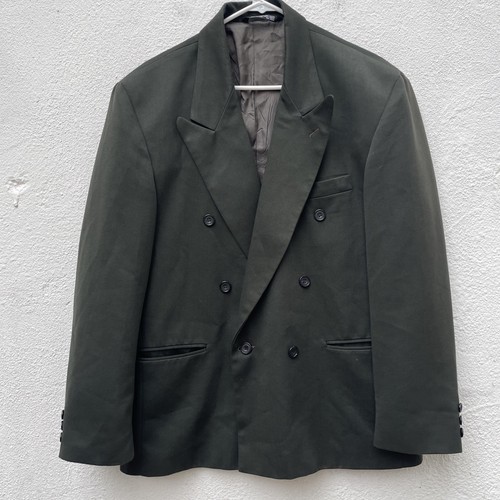 Falcone Zweireiher Sakko Herren 40" dunkelgrün formell Satin Revers Hochzeit - Bild 14 von 14
