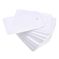50Pcs Waterproof Eyelet Hole Plastic Shipping Tag Outdoor Tags 30 x 50mm White