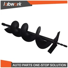 Labwork Earth Auger Drill Bits For Gas Powered Post Fence Hole Digger 6" Black