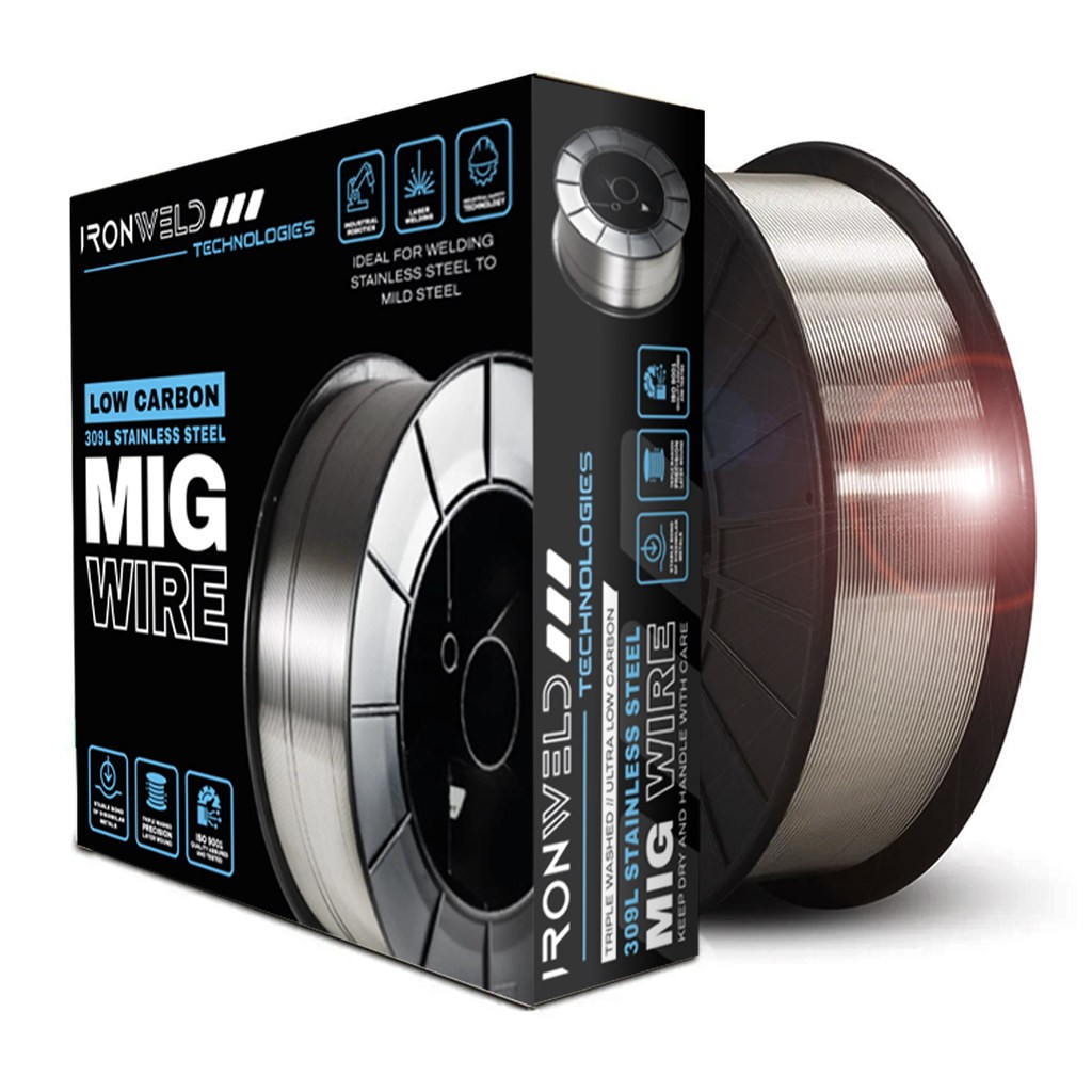 1Kg IRONWELD 309Lsi Stainless Steel MIG Welding Wire .8Mm .9Mm Roll Spool GMAW 2