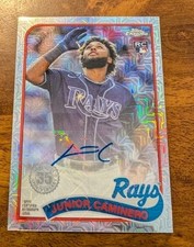 2024 Topps Junior Caminero 1989 35th Chrome Autograph Auto RC Rookie Refractor 