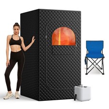 Portable Home Steam Sauna Box - Fast Heating, 9 Levels, Remote, Chair Included