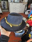 Civil War Reproduction Cavalry Hat Black Felt Gold Cord Beaver Insignia