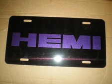 Hemi License Plate Purple Lp201