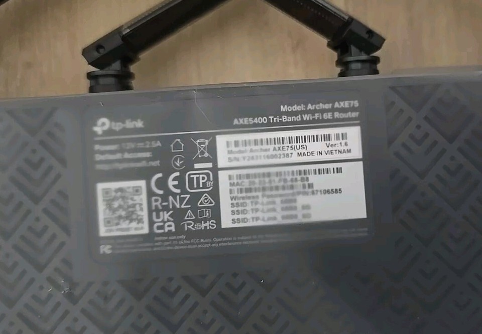 TP-Link AXE5400 Tri-Band WiFi 6E Router (Archer AXE75)- Gigabit Wireless Interne - Bridges & Routers - Montélimar | Marketplace - Foto 6