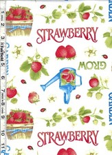 Multi Strawberry Garden by Henry Glass bty