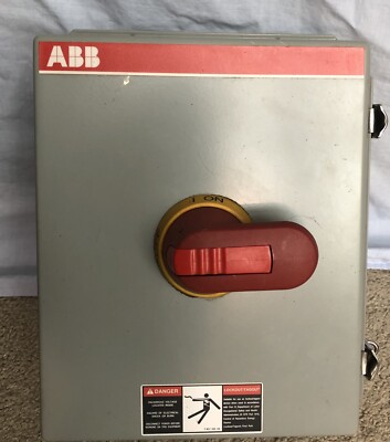 ABB NF1002-3PY6B10 Enclosed Disconnect Switch 80A 600V 3 Pole 60Hz Type 3R Encl