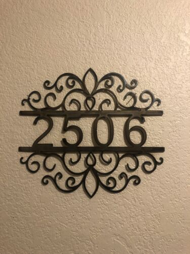 Personalized Metal Address Sign House Custom Number Street Wall Plaque Outdoor - Picture 2 of 3